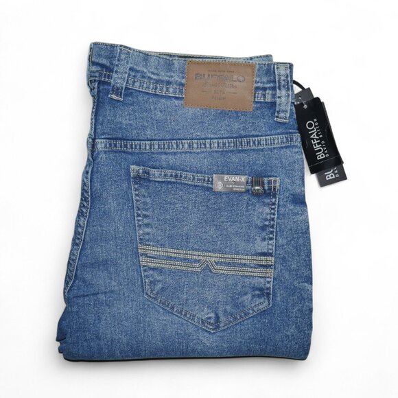 Buffalo David Bitton Evan-X Jeans Men's Size 33x30 Slim Straight Leg Blue Denim - Picture 1 of 8